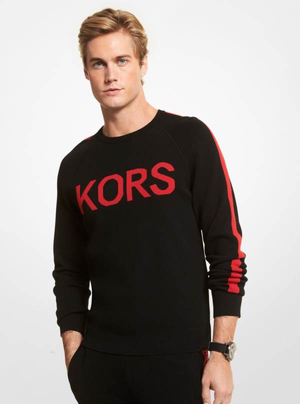 Panske Svetre Michael Kors KORS Stretch Viscose Červené - Oblecenie Michael Kors Lacne | SKCDL-1294